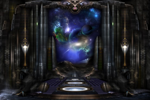 89-123-A9p2 Arsairian 7 Reporting Fractal Art Portal Composition by xzendor7
